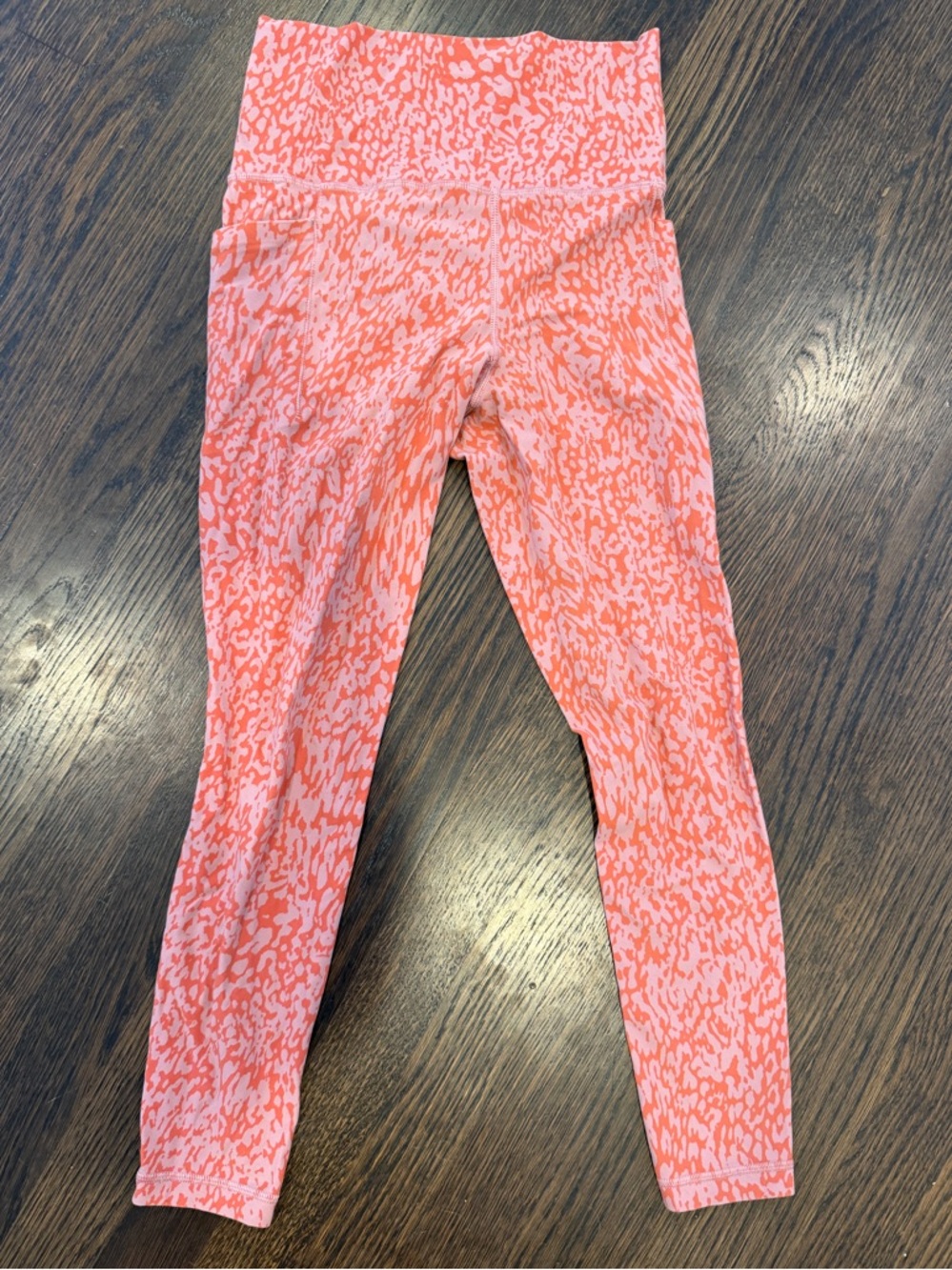 Athleta Coral Pink Print Leggings